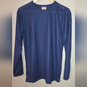 Pine Trails Mens Thermal Pajama Top Blue Size L Waffle Knit